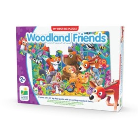 Primul meu mare puzzle de podea Prietenii padurii 12 piese 60.96x45.72 cm asamblat